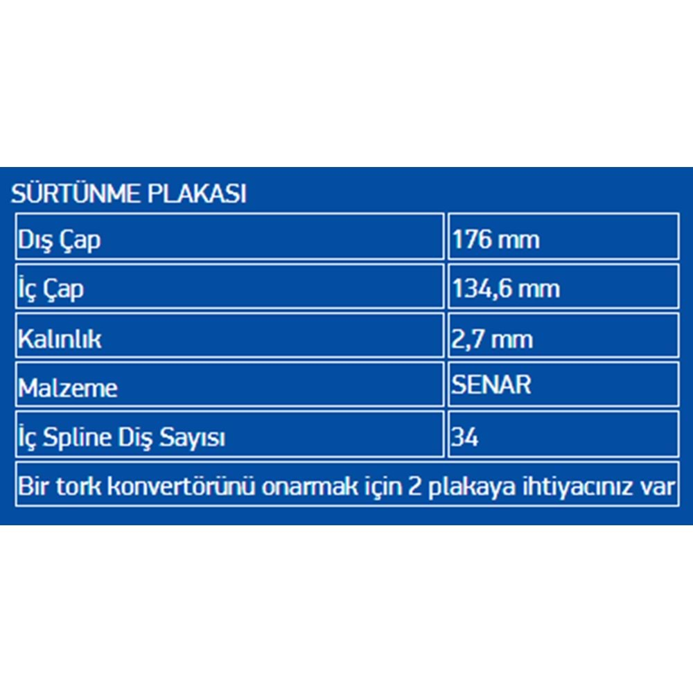 BALATALI ÇELİK PLATE SENAR 722.9 LATE