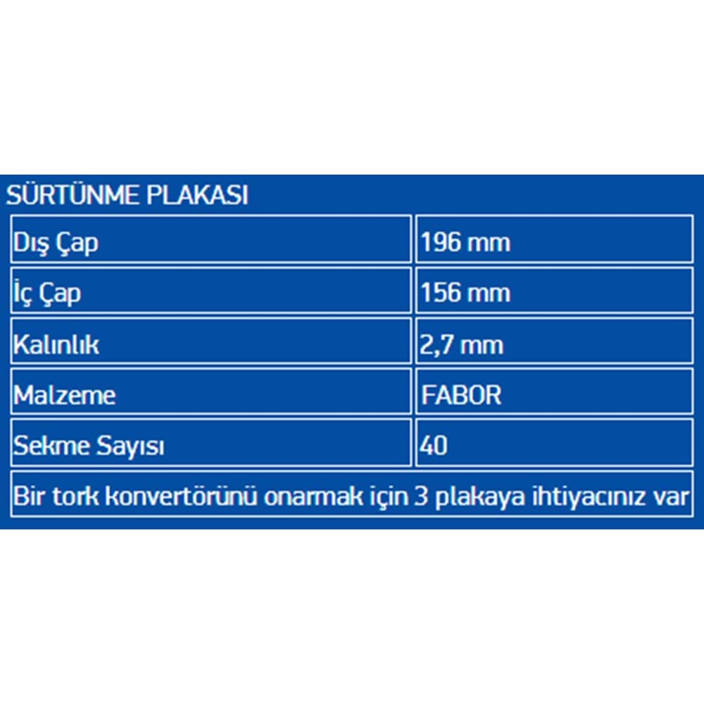 BALATALI ÇELİK PLATE FABOR 722.9 LATE