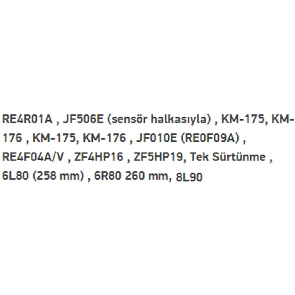 LINING W/GLUE VIPEX ZF , JATCO , NISSAN , FORD , GM , MITSUBISHI (YÜKSEK KARBON)