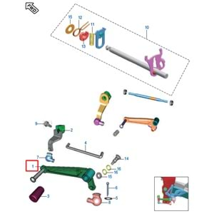 VİTES-PEDAL KOLU PULSAR NS200 EM orj.