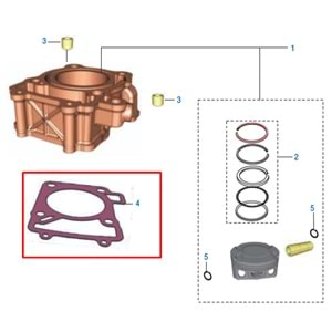 SİLİNDİR KAPAK CONTASI PULSAR NS200/RS200 orj.