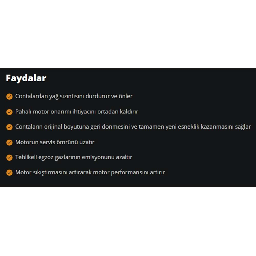 YAĞ SIZINTISI ÖNLEYİCİ (OIL LEAK PREVENTER) 250ML RYMAX